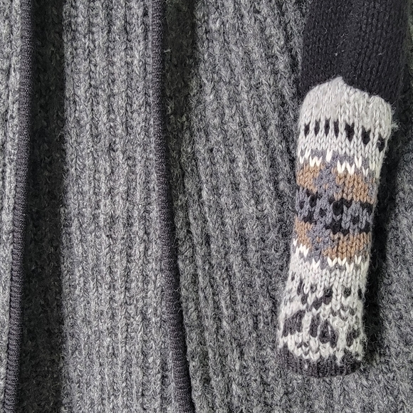 Chup Smartwool Black & Grey Speren Wool Blend Cardigan Sweater Wrap Size XS - Picture 8 of 8